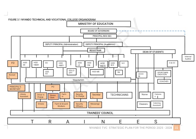 NYANDO TVC Organogram